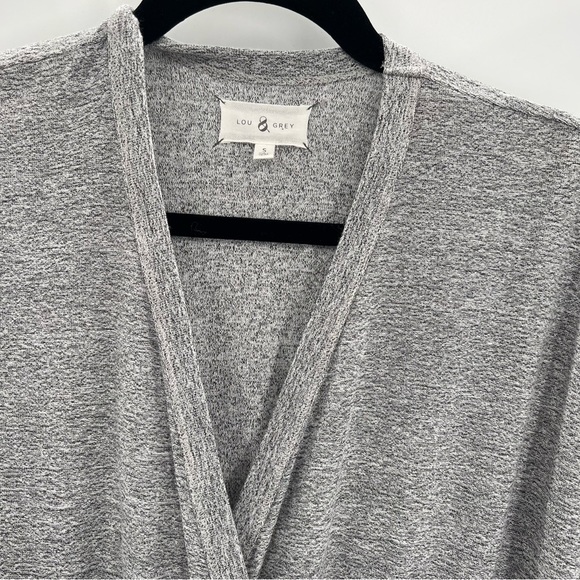 Lou & Grey Marlknit Blouson Mini Dress Sweater Heathered Gray Jersey S - Picture 5 of 9